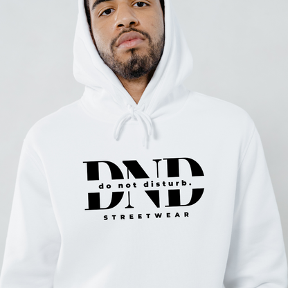 DND Streetwear Hoodie – White Edition