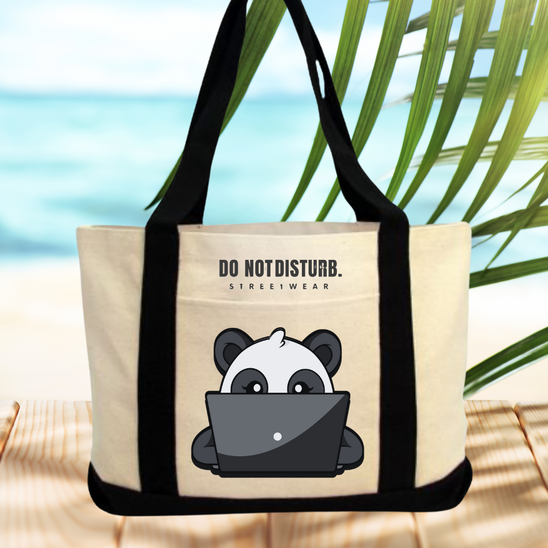 DND Laptop Panda Tote Bag