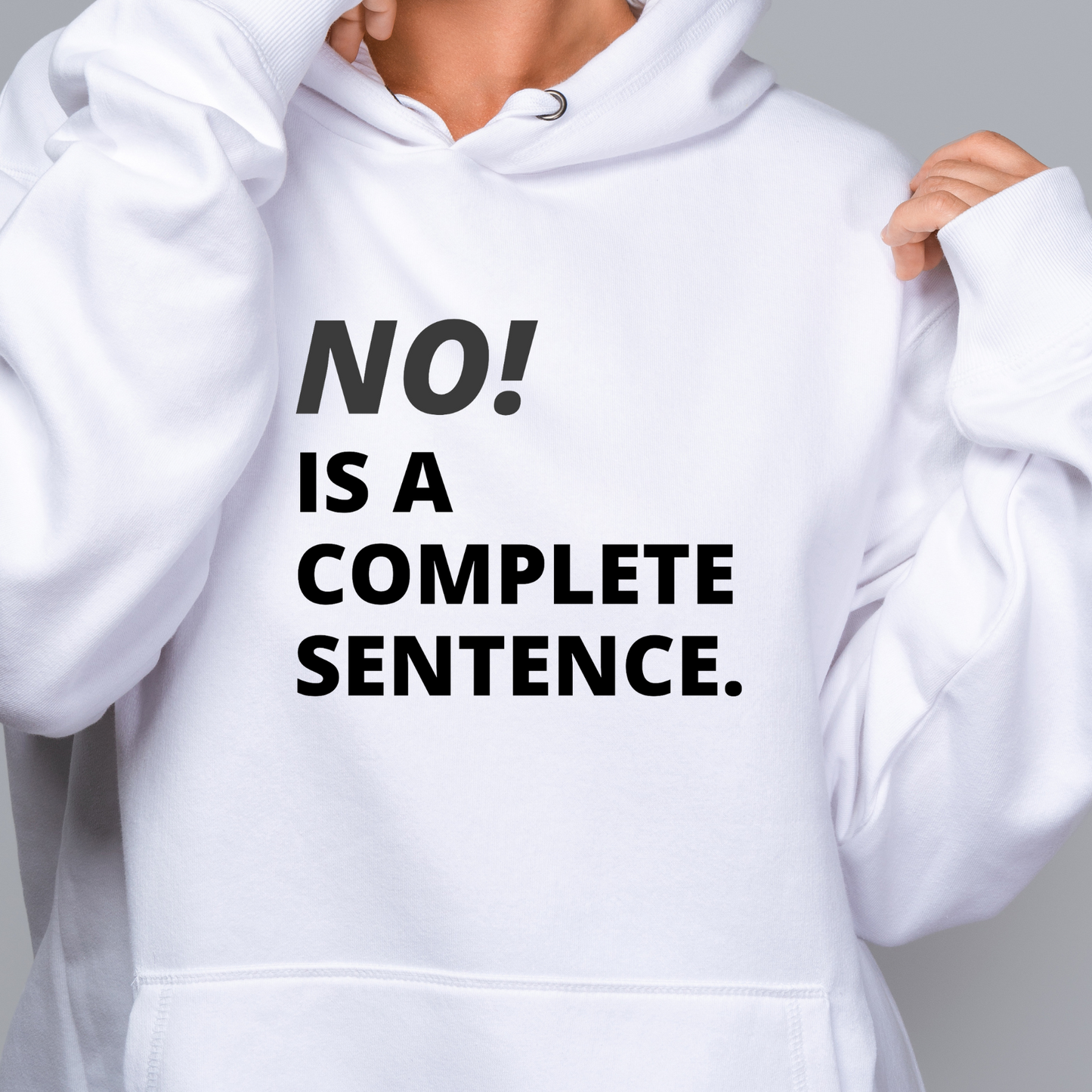 NO! Is a Complete Sentence Hoodie – Do Not Disturb Streetwear