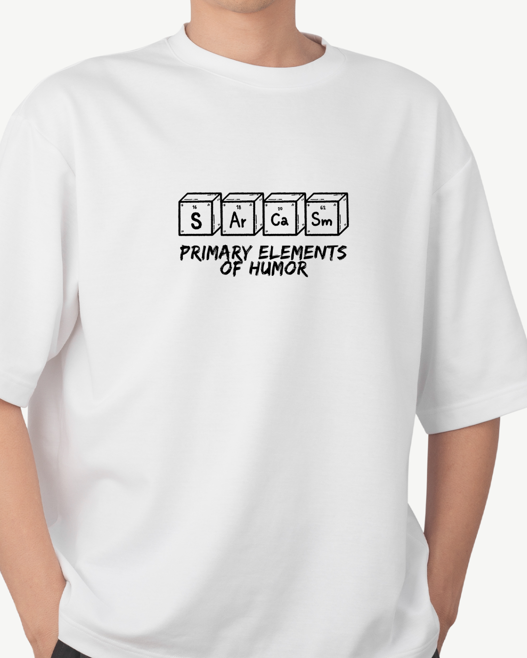 Primary Elements of Humor Tee: Periodic Table Design