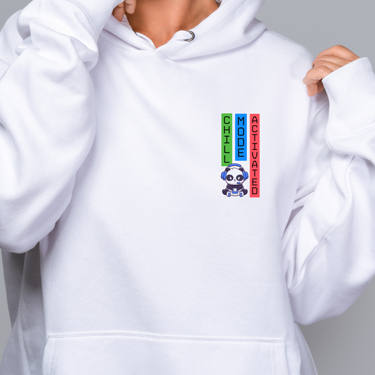 Chill Mode Activated Hoodie: Panda Gamer Design