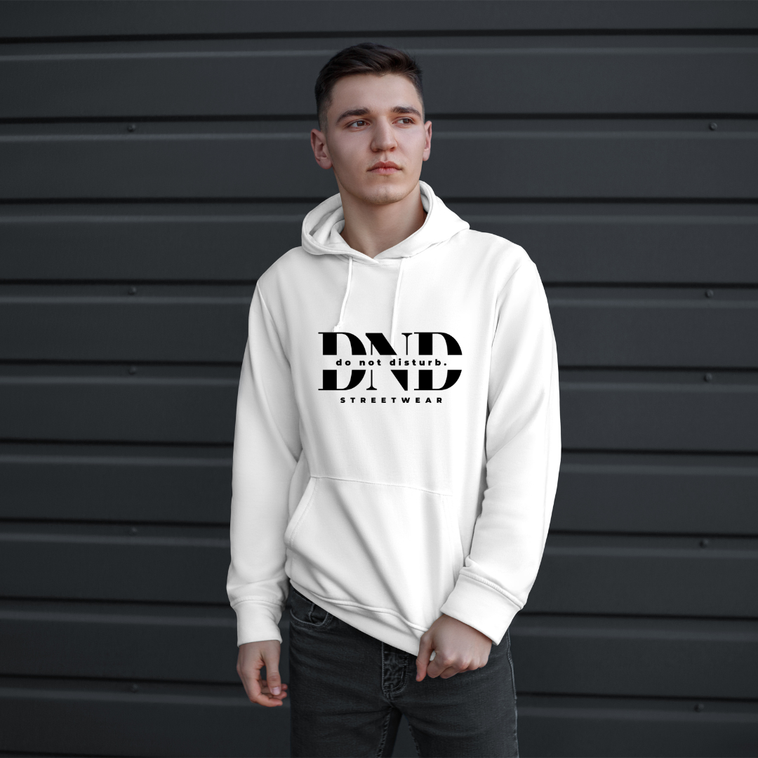 DND Streetwear Hoodie – White Edition